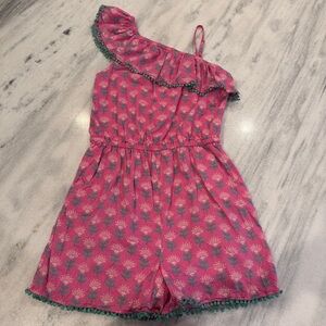 Mini Boden Pink Floral Jumpsuit